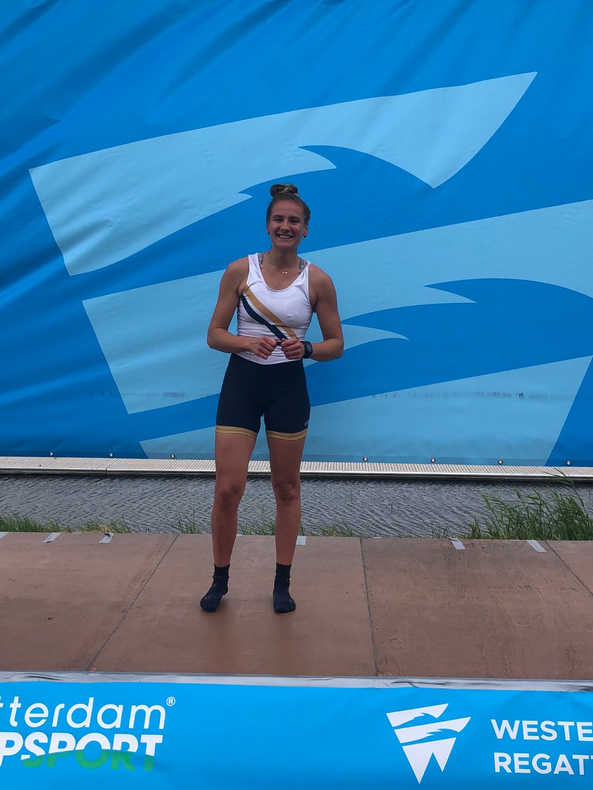 Vera Schuit blikt in het DB1x veld op de Westelijke Regatta